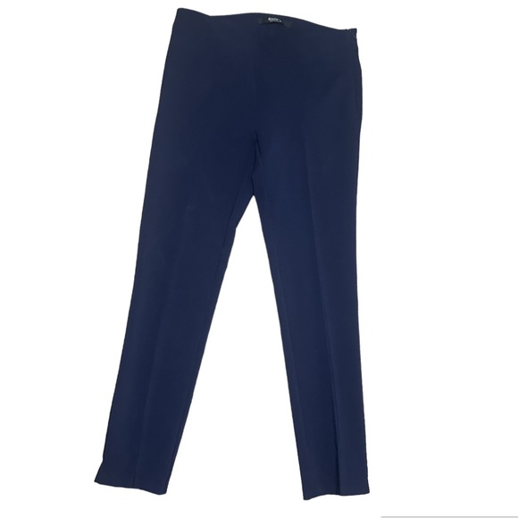 Sister’s Navy Side Slit Straight Ankle Pants Size XS Made In Italy - Picture 2 of 8